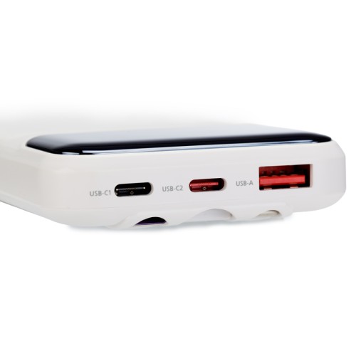 Philips Power bank DLP1922CW/GRS Λευκό με γρήγορη φόρτιση, 2x USB-C, USB-A και ενσωματωμένα καλώδια φόρτισης USB-C, USB-A και lightning