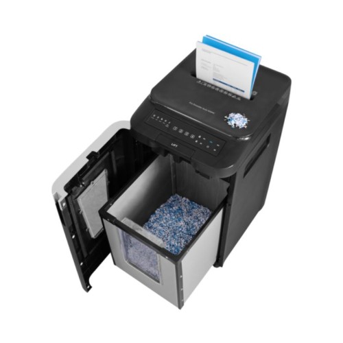HP Καταστροφέας εγγράφων Pro Shredder Auto 400MC - 2823 Μαύρος με συνδετήρες και καρτών Micro Cut P5 - 10 Manual/400 Auto x A4 - 53L