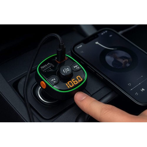 Akai Transmitter αυτοκινήτου FMT-54T FM με Bluetooth V5.0, LED, QC3.0, Hands-Free