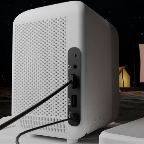  HP CC180W Λευκός Projector HD 720p με PD Power Bank, ενσωματωμένα ηχεία, 200 LED, Bluetooth, Wifi, HDMI, USB και τηλεχειριστήριο - 45W - 1130802-0004