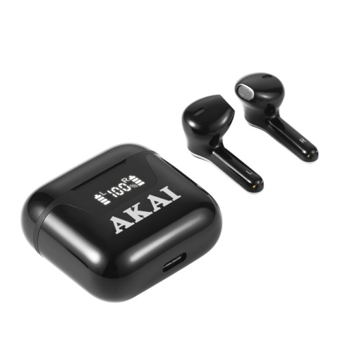  Akai BTE-J101 Μαύρα Ασύρματα Bluetooth in-ear ακουστικά - 110591-0003