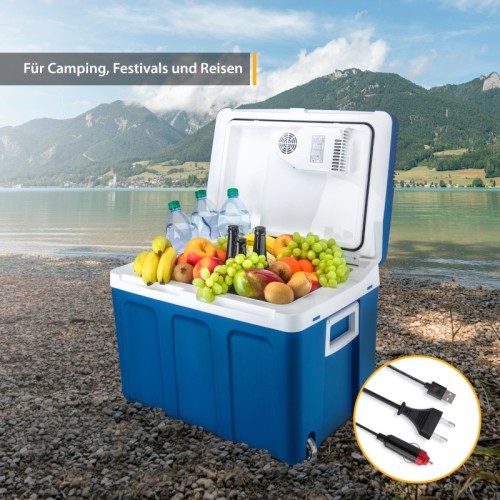  First Austria FA-5170-2-USB Φορητό ηλεκτρικό ψυγείο θερμαντήρας με ροδάκια Μπλε με USB, AC/DC, μικτά 45L - 199215-0004