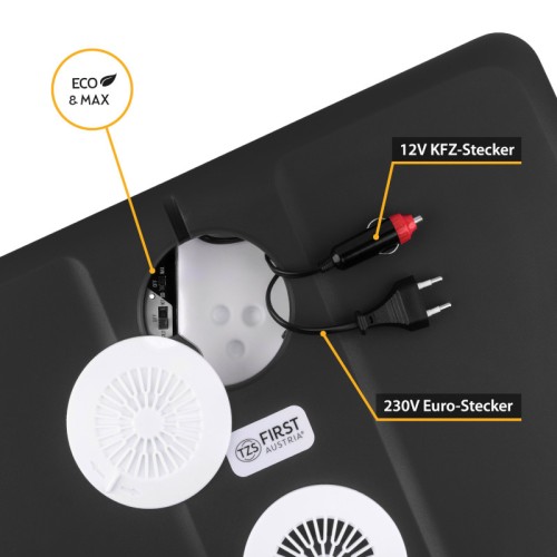  First Austria FA-5170-2-BA Φορητό ηλεκτρικό ψυγείο θερμαντήρας με ροδάκια Mαύρο AC/DC, μικτά 45L - 199215-0003