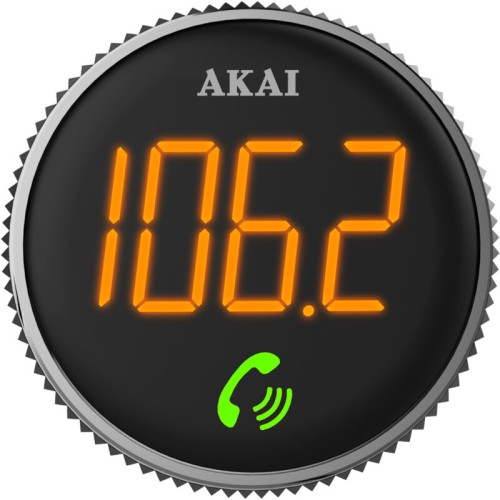  Akai FMT-95BT FM transmitter και φορτιστής με Bluetooth, micro SD, Fast Charge USB & USB Type-C, LED και Hands Free - 110585-0014