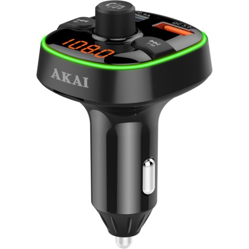  Akai FMT-52BT FM transmitter με LED, Hands Free, φορτιστή αυτοκινήτου, Bluetooth, micro SD, και 2 USB - 110585-0012