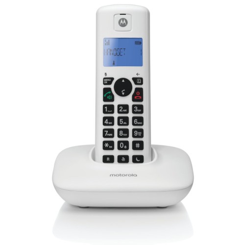  Motorola T401+ White (Ελληνικό Μενού) Ασύρματο τηλέφωνο με φραγή αριθμών, ανοιχτή ακρόαση και Do Not Disturb - 14587-0112