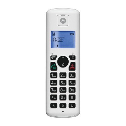  Motorola T401+ White (Ελληνικό Μενού) Ασύρματο τηλέφωνο με φραγή αριθμών, ανοιχτή ακρόαση και Do Not Disturb - 14587-0112