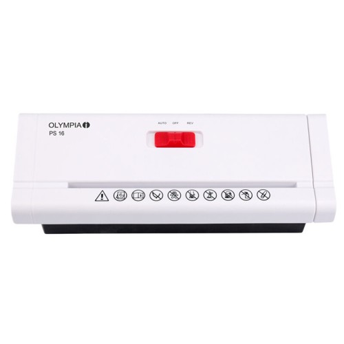  Olympia PS 16 Καταστροφέας εγγράφων Strip Cut χωρίς κάδο Λευκός Strip Cut P2 - 6 x A4 - 110649-0028