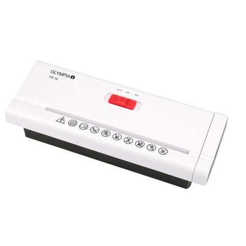  Olympia PS 16 Καταστροφέας εγγράφων Strip Cut χωρίς κάδο Λευκός Strip Cut P2 - 6 x A4 - 110649-0028