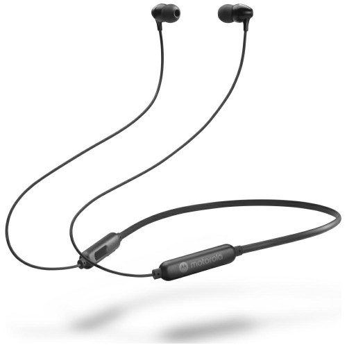 Motorola Motorola SP106 Μαύρα Ακουστικά Bluetooth In-Ear Sport με Μικρόφωνο (Neckband, έως 11 ώρες)