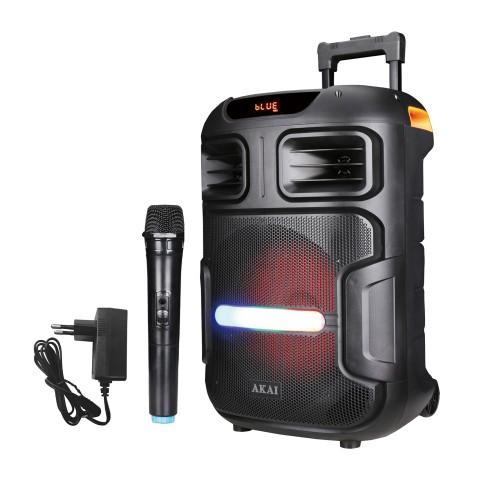 Akai AKAI ABTS-X5 Fusion Φορητό Ηχείο Party με Τρόλεϊ 50W RMS, Bluetooth 5.0/TWS, USB/TF/AUX, FM, Ασύρματο Μικρόφωνο
