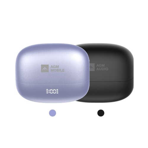 AGM AGM Open Buds 1 – Open-Ear Ακουστικά Bluetooth 5.4 με ANC & LED Display, IPX4, Μαύρο