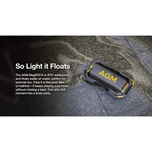 AGM AGM Mag Rock – Μαγνητικό Αδιάβροχο Ηχείο Bluetooth 8W με RGB Φωτισμό (IPX7)
