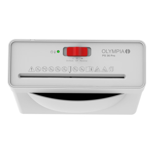 Olympia Olympia PS 36 Pro (2722) – Καταστροφέας Εγγράφων για 6 Φύλλα με Κάδο 8,1L, Λευκός