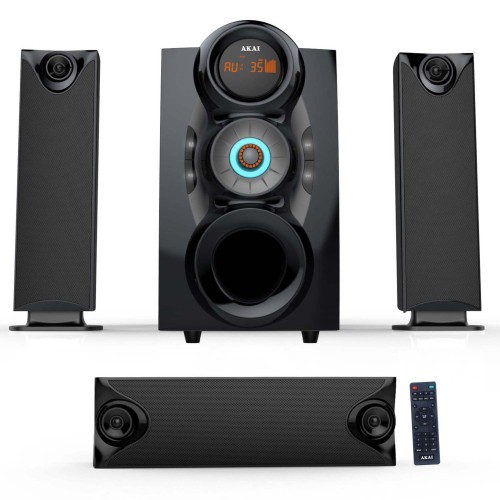 Akai Akai SS028A-3208C – Ηχοσύστημα 3.1 Καναλιών με Subwoofer, Bluetooth 5.0, FM & USB (PMPO 140W)