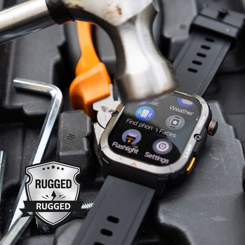 AGM Agm Λουράκι Μαύρο για Legion 3 Smartwatch 22mm