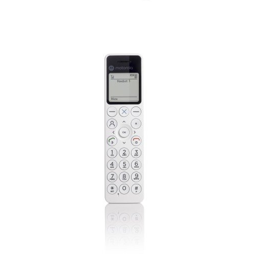 Motorola Motorola DOT 411 – Ασύρματο Τηλέφωνο DECT με Τηλεφωνητή, Hands-Free, Φραγή Κλήσεων & Φωτιζόμενη Οθόνη (Λευκό)