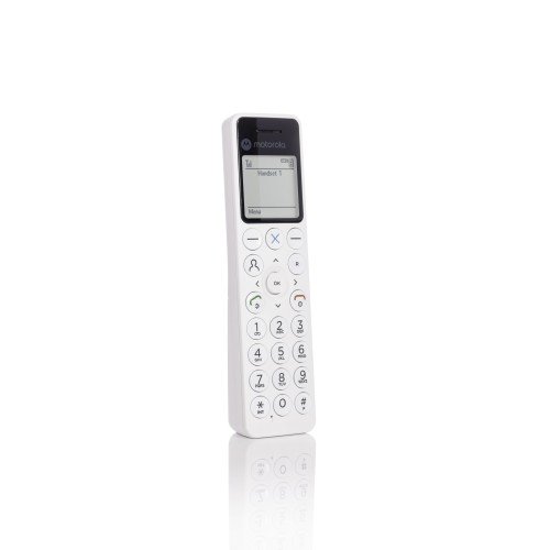 Motorola Motorola DOT 411 – Ασύρματο Τηλέφωνο DECT με Τηλεφωνητή, Hands-Free, Φραγή Κλήσεων & Φωτιζόμενη Οθόνη (Λευκό)