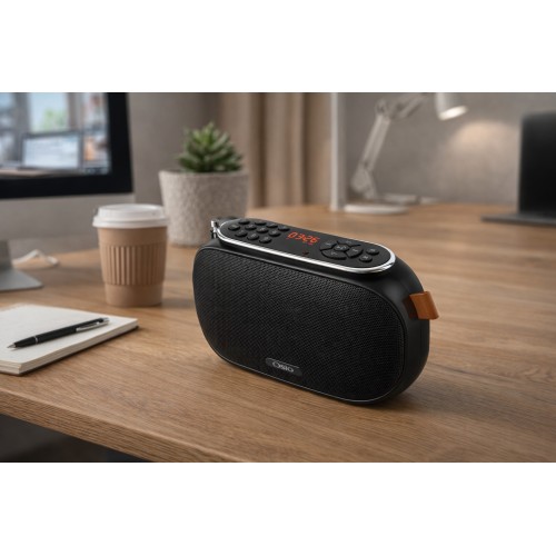 Osio Osio OPR-3025 Επαναφορτιζόμενο Φορητό Ψηφιακό Ραδιόφωνο BT/FM με USB/TF/AUX (Μαύρο)