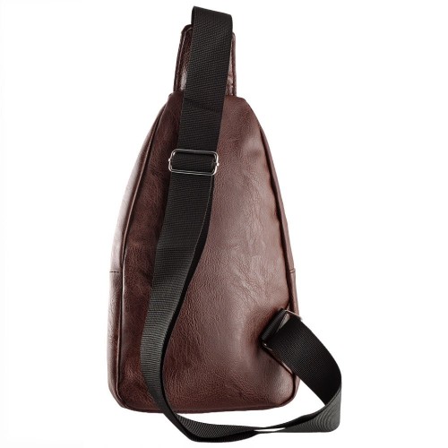 NSP  Nsp N121 Force Δερμάτινο Τσαντάκι Crossbody 5.7L (Καφέ) (8387838)