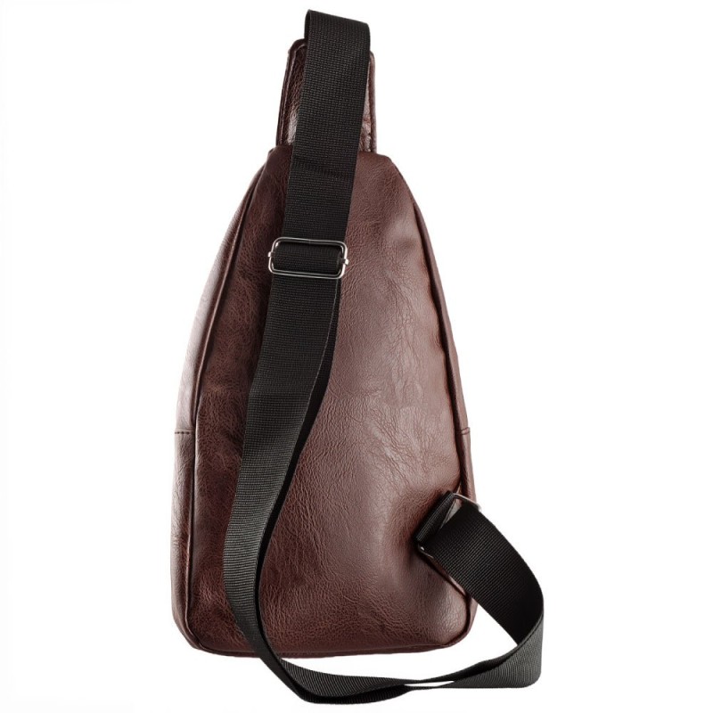 NSP  Nsp N121 Force Δερμάτινο Τσαντάκι Crossbody 5.7L (Καφέ) (8387838)
