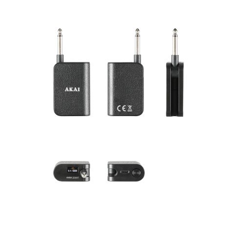 Akai Akai AMW-250BT Ασύρματο Μικρόφωνο Χειρός με Δέκτη, 2.4GHz (Ασημί/Μαύρο)