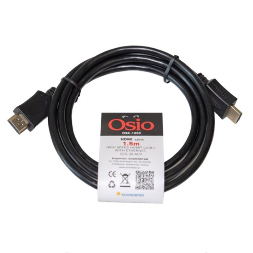 Osio Καλώδιο HDMI 1.4 (3D) 1.5μ