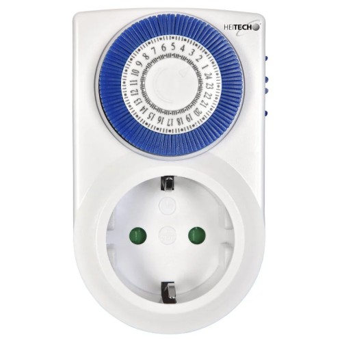 Heitech Heitech 04003635 Ημερήσιος Χρονοδιακόπτης Πρίζας Mini 24h (48 ρυθμίσεις) 3500W