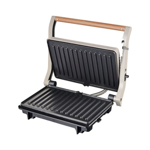 Primo Τοστιέρα Panini PRPT-40493 Αντικολλητικές πλάκες 1000W Wooden-Γκρι