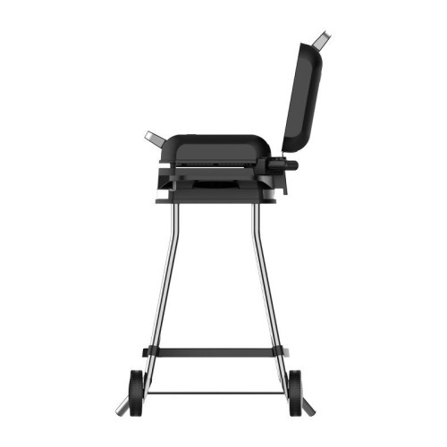 Primo Μπάρμπεκιου PRBQ-40499 με Σταντ 3050W με Πλαϊνά Ράφια + Καπάκι 41.8X37.3εκ. Μαύρο/Inox
