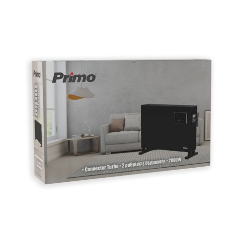 Primo Θερμοπομπός Δαπέδου PRCH-81121 (810121) 2000W Turbo Μαύρος