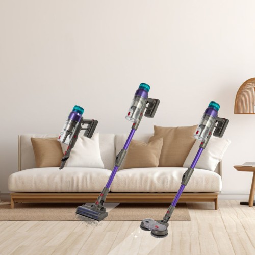 Primo Σκούπα Επαναφορτιζόμενη Stick PRVC-40507 Apollo Aqua Flex 3σε1 29.6V BLDC μοτέρ Γκρι-Μωβ