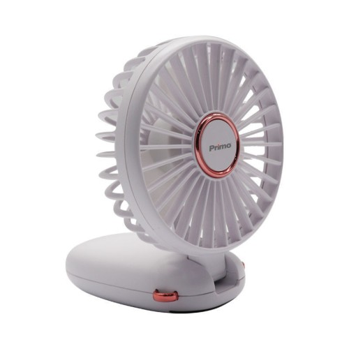 Primo Ανεμιστήρας Mini PRMF-80695 3.5'' 9cm Λευκός Επαναφορτιζόμενος