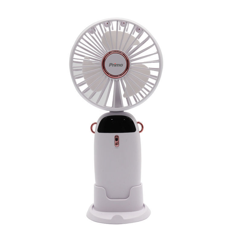 Primo Ανεμιστήρας Mini PRMF-80695 3.5'' 9cm Λευκός Επαναφορτιζόμενος