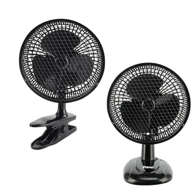 Primo Ανεμιστήρας Επιτραπέζιος PRTF-80540 2σε1 6'' 15εκ. Μαύρος