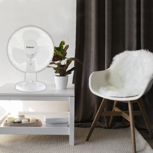 Primo Ανεμιστήρας Επιτραπέζιος PRTF-80546 Primo 12'' 30εκ. Λευκός