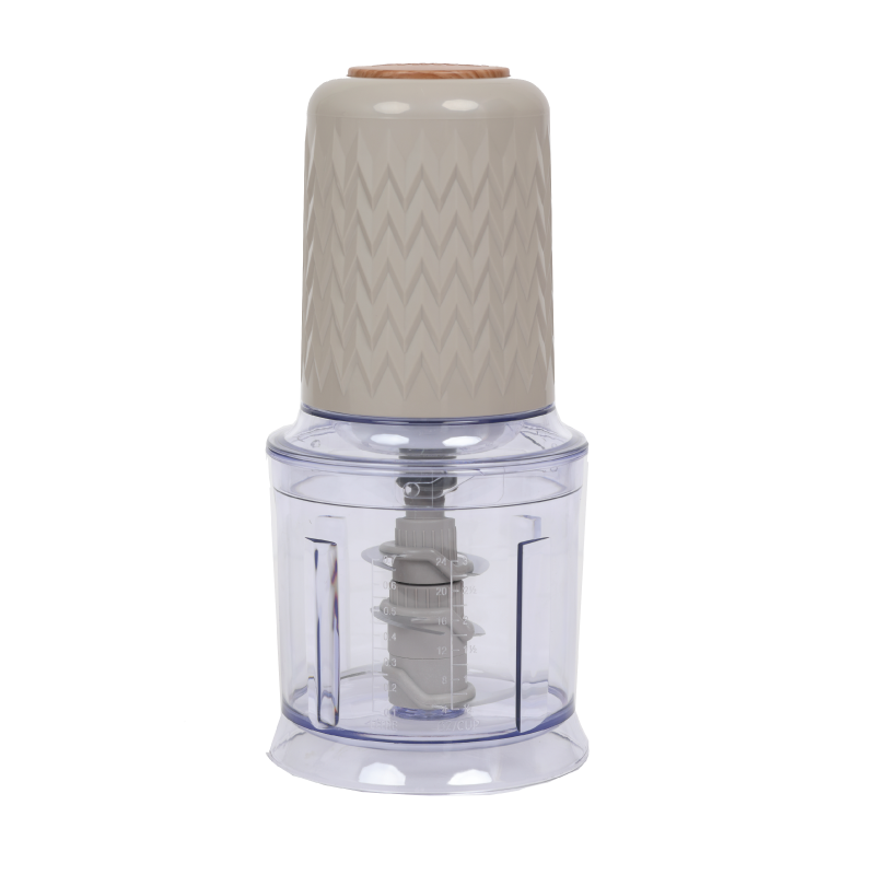 Primo Πολυκόπτης PRFC-40448 Με 3πλό Mαχαίρι 500W 700ml Γκρι-Wooden