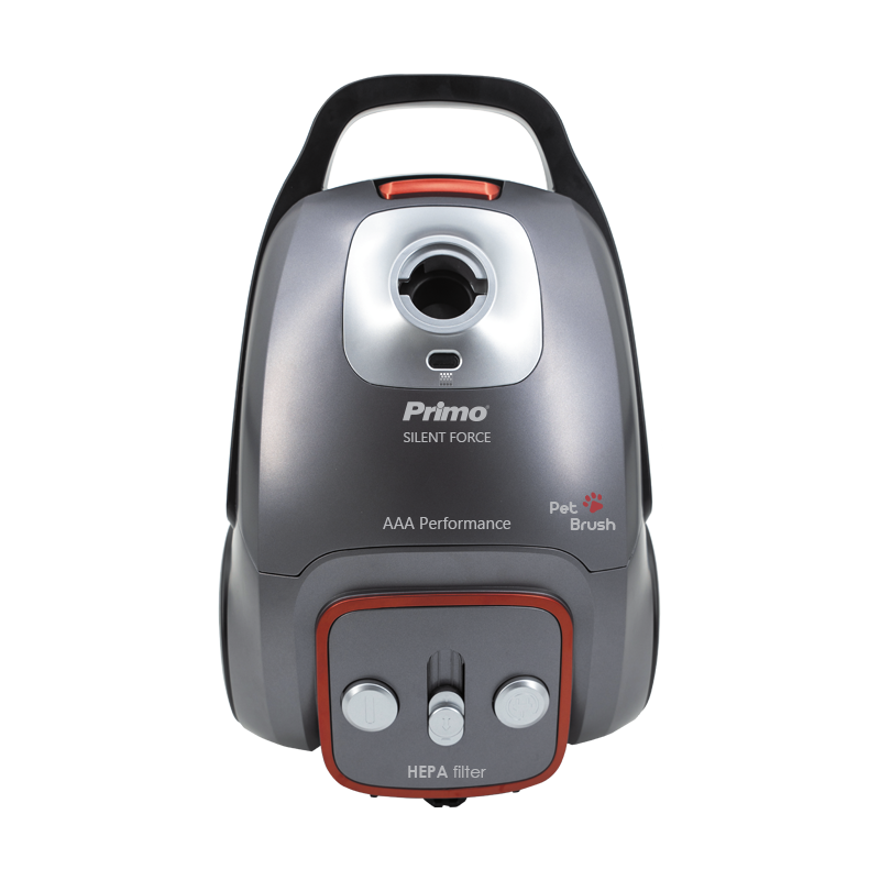 Primo Σκούπα PRVC-40489 Primo Ηλεκτρική AAA Silent Force, με πέλμα PET 700W 3.0L Ανθρακί/Κόκκινη