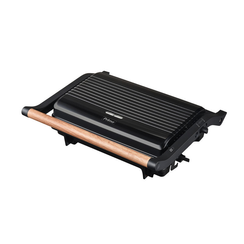 Primo Τοστιέρα Panini PRPT-40492 Primo Αντικολλητικές πλάκες 1000W Wooden-Μαύρη