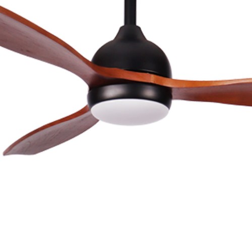 Primo Ανεμιστήρας Οροφής PRCF-80668 PRIMO 52'' 132εκ. DC Με Τηλεχειριστήριο 1 Φως LED Μαύρος με 3 καφέ φτερά