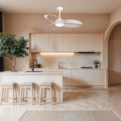 Primo Ανεμιστήρας Οροφής PRCF-80680 Primo DC 42'' 106εκ. Με Τηλεχειριστήριο 1Φως LED 3Φτερά Λευκός