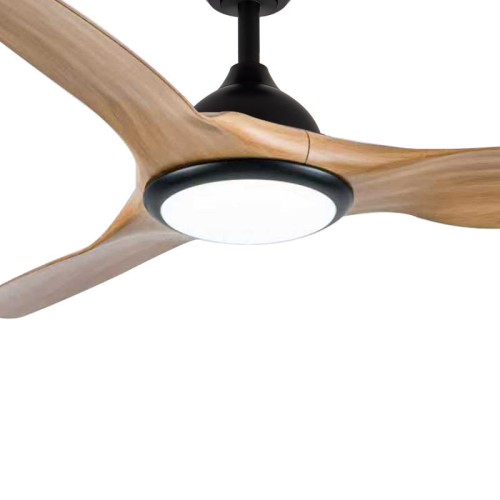 Primo Ανεμιστήρας Οροφής PRCF-80722 Primo 52'' 132εκ. Με Τηλεχειριστήριο 1Φως LED 3Φτερά Μαυρος με ξύλινα φτερά