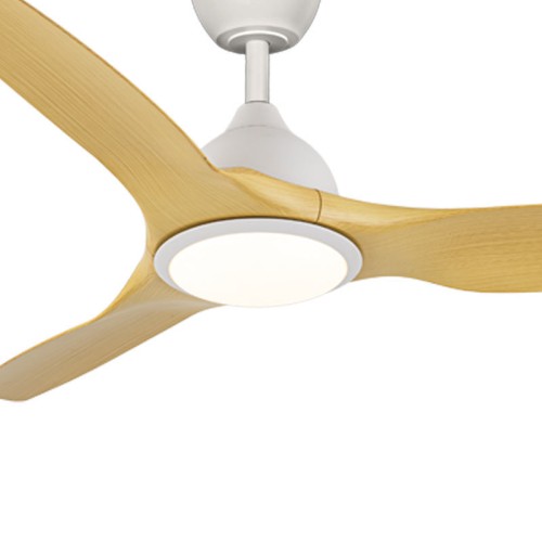 Primo Ανεμιστήρας Οροφής PRCF-80726 Primo 52'' 132εκ. Με Τηλεχειριστήριο 1Φως LED 3Φτερά Λευκός-Ξύλο