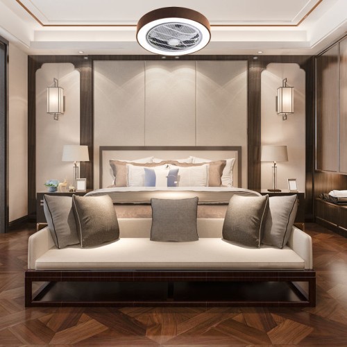 Primo Ανεμιστήρας Οροφής PRCF-80669 Primo DC 19'' 48εκ. Με Τηλεχειριστήριο 1Φως LED Λευκός-Καφέ