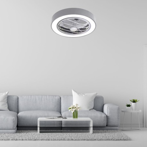 Primo Ανεμιστήρας Οροφής PRCF-80670 Primo DC 19'' 48εκ. Με Τηλεχειριστήριο 1Φως LED Λευκός-Γκρι