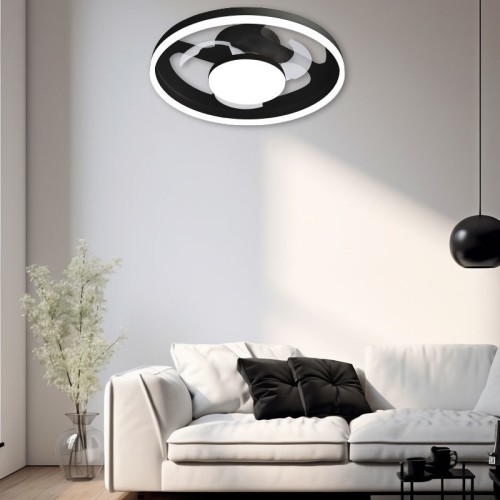 Primo Ανεμιστήρας Οροφής PRCF-80725 Primo 20'' 50εκ. Με Τηλεχειριστήριο 1Φως LED 3 Φτερά Μαύρος