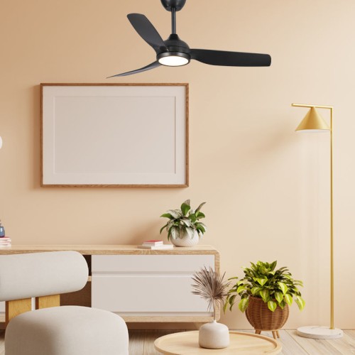 Primo Ανεμιστήρας Οροφής PRCF-80728 PRIMO 52'' 132εκ. Με Τηλεχειριστήριο 1 Φως LED 3Φτερά IP66 με WiFi Μαύρος