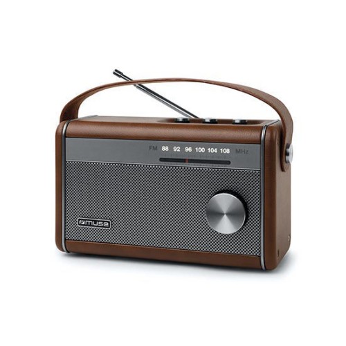 Muse Ραδιόφωνο M-098BR MUSE Μπαταρίας-Ρεύματος με Bluetooth Καφέ
