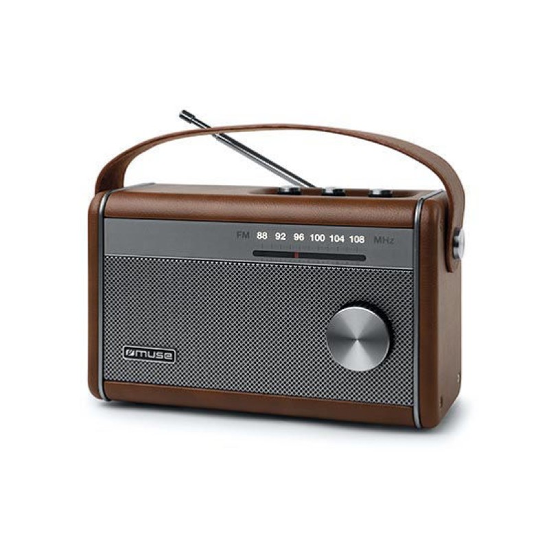 Muse Ραδιόφωνο M-098BR MUSE Μπαταρίας-Ρεύματος με Bluetooth Καφέ