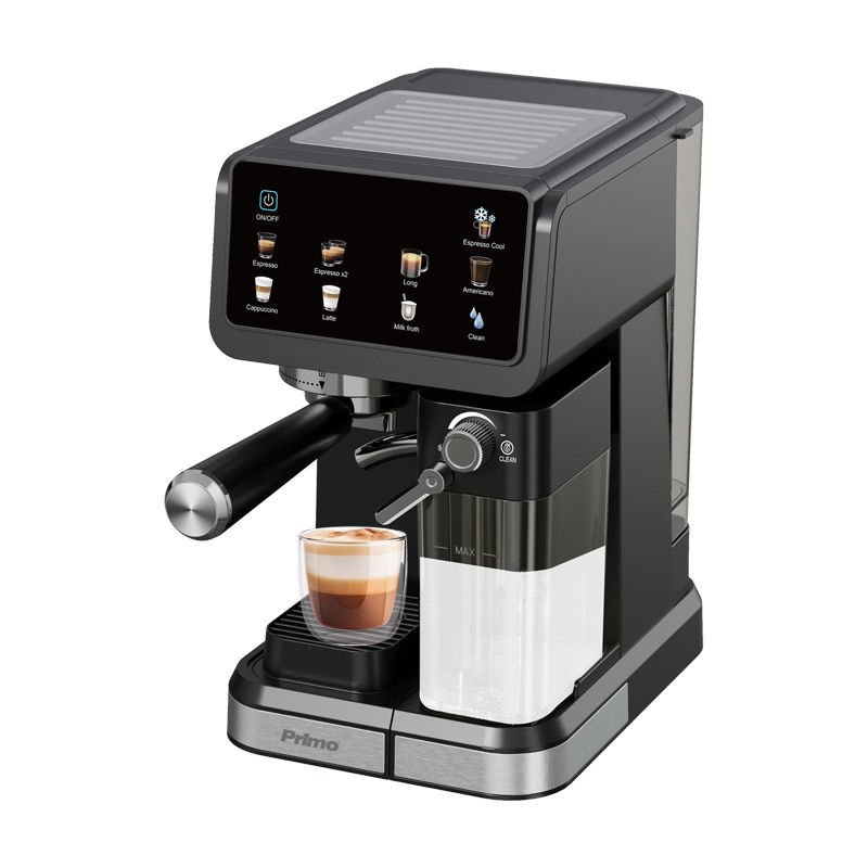 Primo Μηχανή Espresso+Milk frother PREM-40570 Primo Hot & Cold 3σε1 20Bar Touch screen Μαύρη-Inox